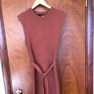Current Air Terra Cotta Knit Sleeveless Dress / Medium / Midi